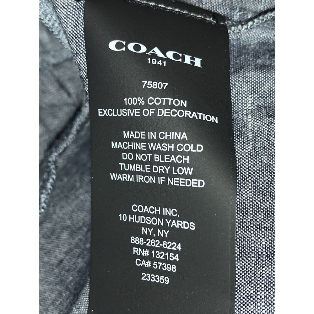 Coach Blue Chambray Short Prairie Dress Women’s Size 8 NWOT MSRP $498 - Picture 10 of 10